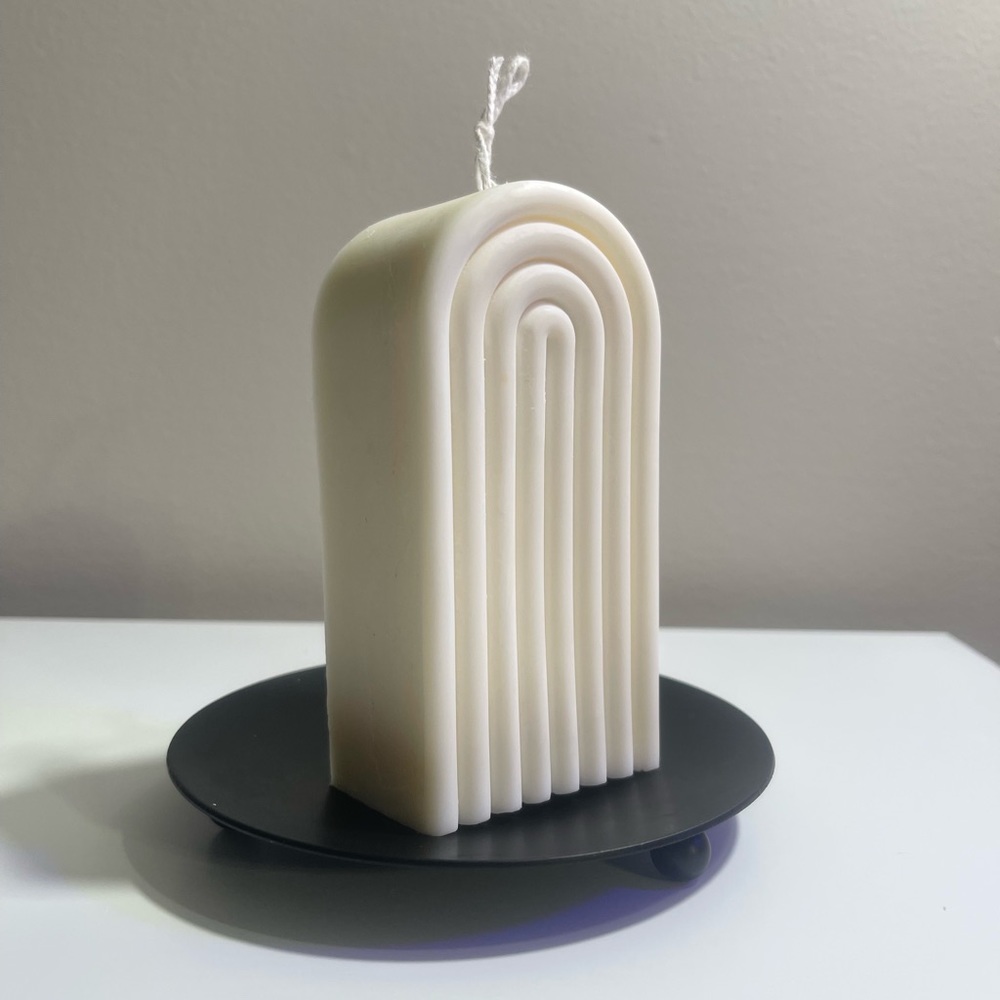 White Rainbow Arch Candle